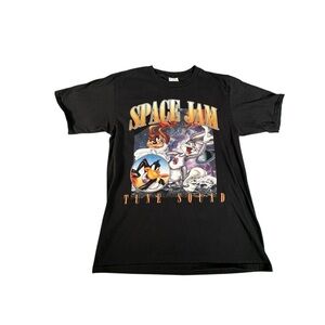 Space Jam Tune Squad T-Shirt Adult S Bugs Bunny Daffy Duck Looney Tunes Black